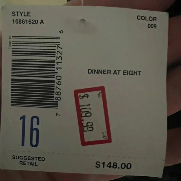 NEW with tags Liz Claiborne Long Sleeve Navy Blue Floral Dress Women’s Size 16 - Picture 8 of 11